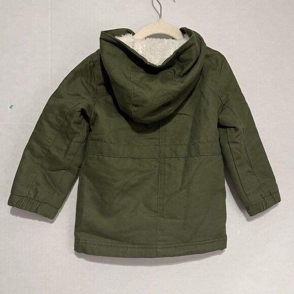 Cat & Jack Olive Green Hooded Jacket Boys Size 2T - Picture 2 of 5